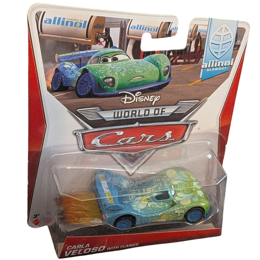 Disney Pixar Cars Carla Veloso with Flames Allinol Blowout‎ Mattel Diecast BDX10